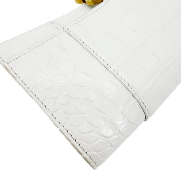 Balenciaga Hourglass Leather Wallet On Chain Bag Off White - Picture 8 of 16